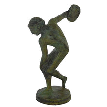 Load image into Gallery viewer, Discobolus miniature statue - Ancient Greek bronze Discus thrower reproduction
