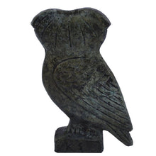 Load image into Gallery viewer, Bronze Owl of Athens flat mini sculpture - Goddess Athena - Symbol of Wisdom
