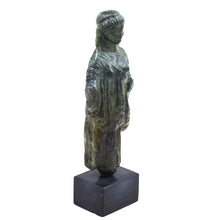 Load image into Gallery viewer, Ancient Greek women Kore small Bronze sculpture - Maiden Korai - Museum Replica
