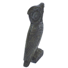 Load image into Gallery viewer, Bronze Owl of Athens flat mini sculpture - Goddess Athena - Symbol of Wisdom
