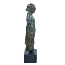 Load image into Gallery viewer, Ancient Greek women Kore small Bronze sculpture - Maiden Korai - Museum Replica
