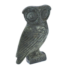 Load image into Gallery viewer, Bronze Owl of Athens flat mini sculpture - Goddess Athena - Symbol of Wisdom
