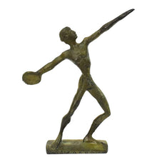 Load image into Gallery viewer, Discus Thrower Athlete Pure Bronze figurine statue - Olympic Games sport
