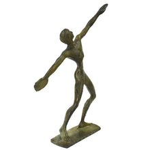 Load image into Gallery viewer, Discus Thrower Athlete Pure Bronze figurine statue - Olympic Games sport
