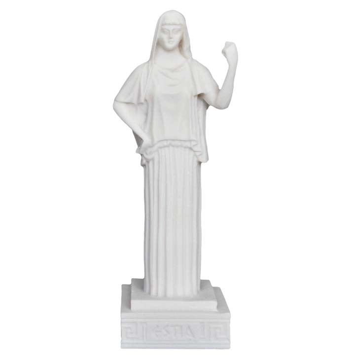 Hestia small Alabaster statue - Greek Goddess of The Family and The State