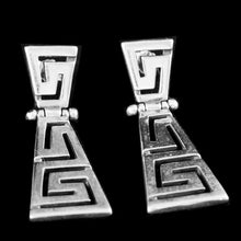 Load image into Gallery viewer, Ancient Greece Meander Sterling Silver 925 Earrings - Greek Maiandros
