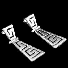 Load image into Gallery viewer, Ancient Greece Meander Sterling Silver 925 Earrings - Greek Maiandros
