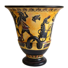 Load image into Gallery viewer, Achilles Hector Menelaos Paris -Trojan War Theme - Krater - Museum Replica
