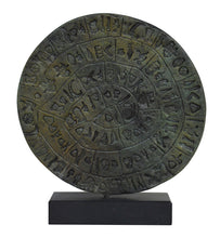 Load image into Gallery viewer, Phaistos disc Bronze sculpture - Palace of Knossos Minoan Period - Museum Replica
