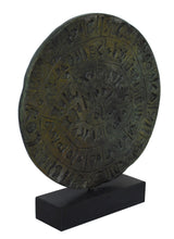 Load image into Gallery viewer, Phaistos disc Bronze sculpture - Palace of Knossos Minoan Period - Museum Replica
