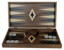 Load image into Gallery viewer, Traditional 19&quot; Walnut wood Backgammon Set - Handmade in Greece
