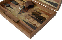 Load image into Gallery viewer, Olive Burl Backgammon Set - Handmade in Greece - Olive wood checkers
