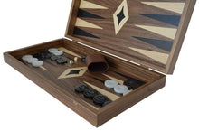 Load image into Gallery viewer, Traditional 19&quot; Walnut wood Backgammon Set - Handmade in Greece
