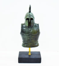 Load image into Gallery viewer, Greek Spartan Corinthian Bronze Helmet Armor mini set - Hoplite soldier infantry
