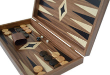 Load image into Gallery viewer, Traditional Walnut wood Backgammon - Chess Set - Olive chips
