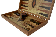 Load image into Gallery viewer, Traditional 19&quot; Olive wood Backgammon Set - Olive wood checkers
