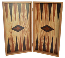 Load image into Gallery viewer, Traditional Handmade Olive wood Backgammon Set - Olive wood checkers
