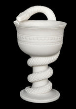 Load image into Gallery viewer, Alabaster Cup with snake design - Symbol of healing - Guardian of sacred places
