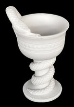 Load image into Gallery viewer, Alabaster Cup with snake design - Symbol of healing - Guardian of sacred places
