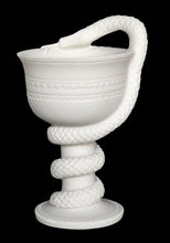 Load image into Gallery viewer, Alabaster Cup with snake design - Symbol of healing - Guardian of sacred places
