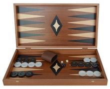 Load image into Gallery viewer, Traditional Mahogany wood 19&quot; Backgammon Set - Handmade in Greece
