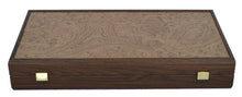 Load image into Gallery viewer, Walnut Burl Traditional 19&quot; Backgammon Set - Handmade in Greece - Olive checkers
