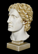Load image into Gallery viewer, Alexander the Great Macedonian - Alabaster aged bust - King Of Vergina Phillip Son
