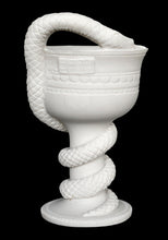 Load image into Gallery viewer, Alabaster Cup with snake design - Symbol of healing - Guardian of sacred places
